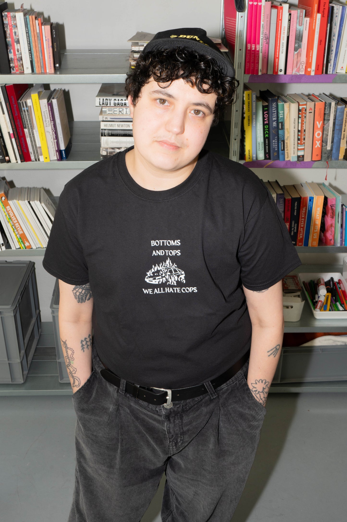 BOTTOMS AND TOPS WE ALL HATE COPS t-shirt